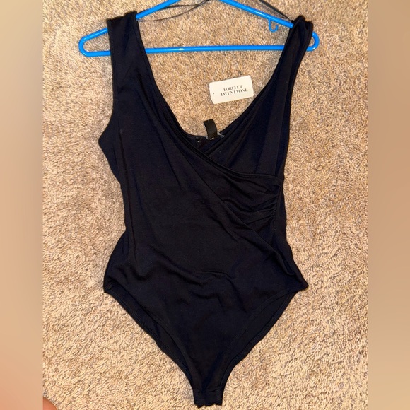 Forever 21 Tops - Black Crisscross Bodysuit